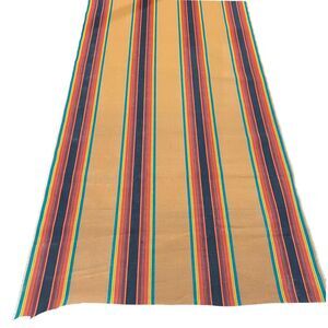 Vintage Canvas Fabric Striped 3 Pieces 27 x 58" Ea For Cushions Pillows Shades